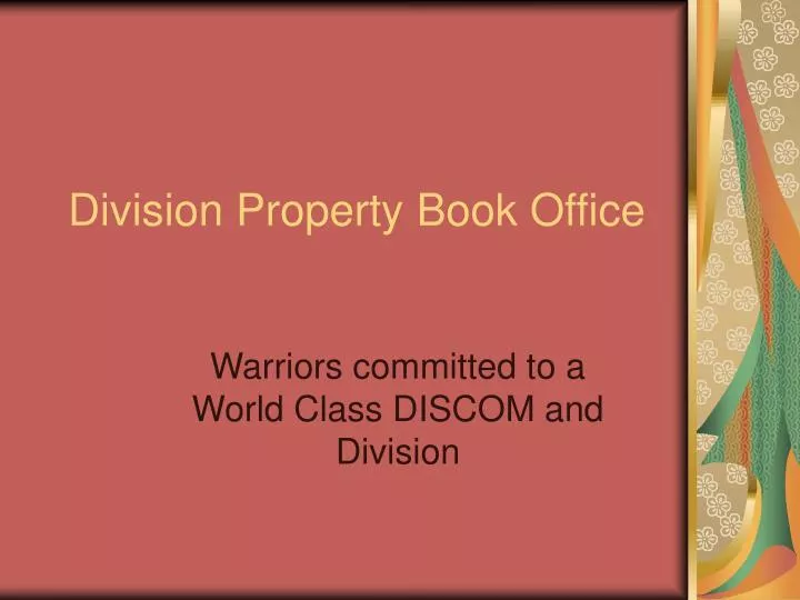 division property book office