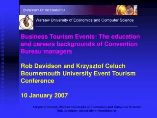 THE BUSINESS TOURISM SECTOR