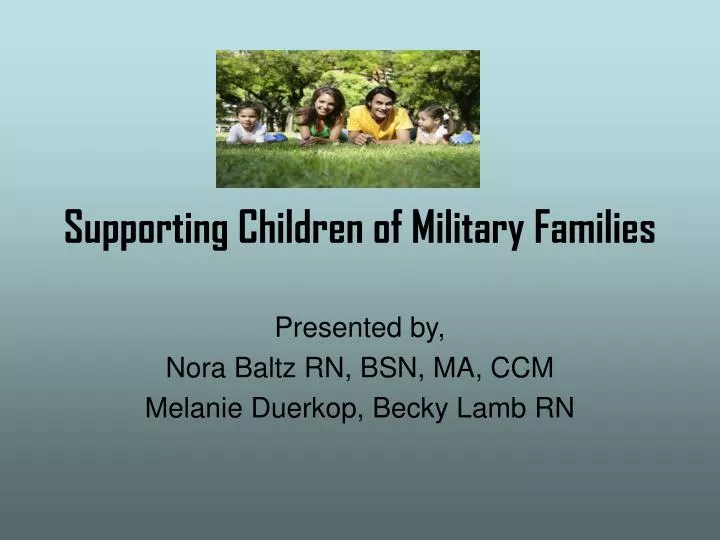 supporting children of military families