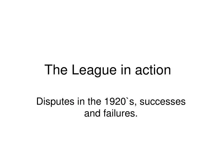 the league in action