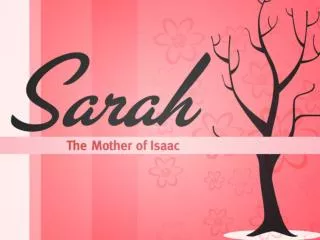 Sarah laughed when God said what He had planned for her &amp; Abraham.