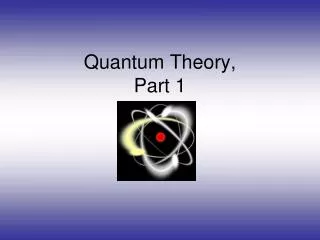 Quantum Theory, Part 1
