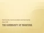 The Community of Redstone - slide 1