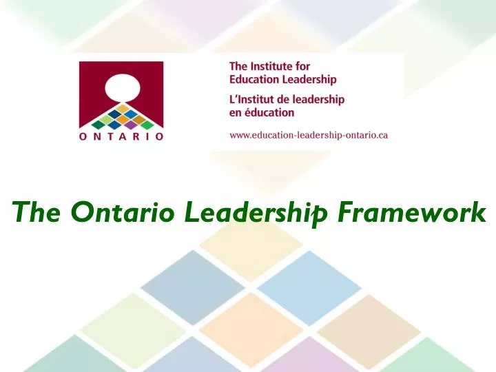 the ontario leadership framework