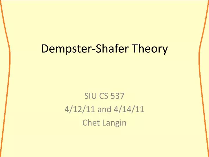 dempster shafer theory