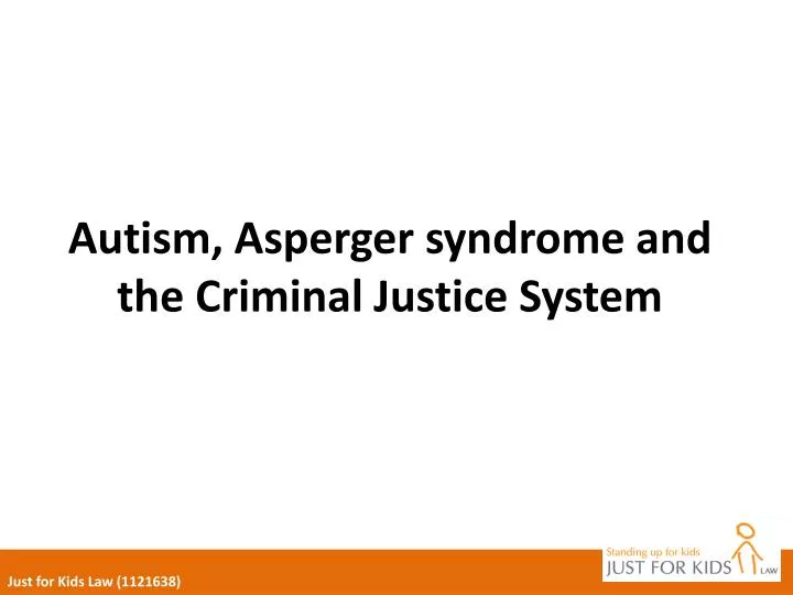 autism asperger syndrome and the criminal justice system