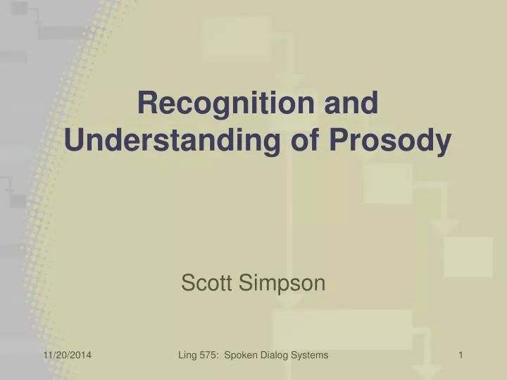 recognition and understanding of prosody