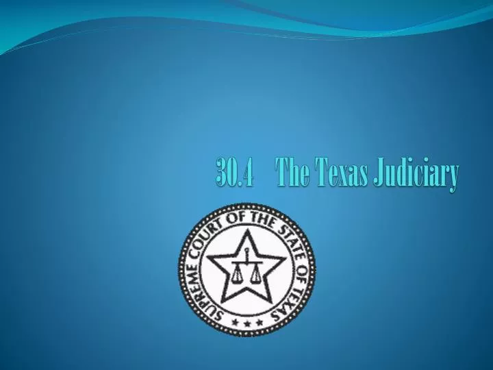 30 4 the texas judiciary