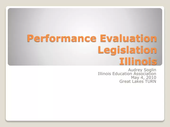 performance evaluation legislation illinois