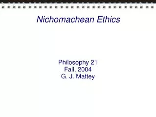 Nichomachean Ethics