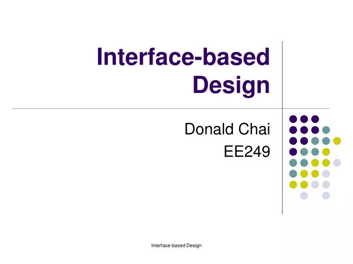 interface based design