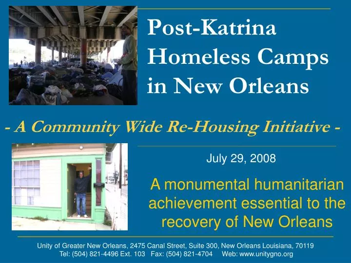 post katrina homeless camps in new orleans