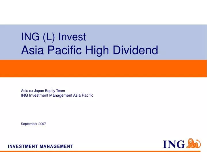 ing l invest asia pacific high dividend