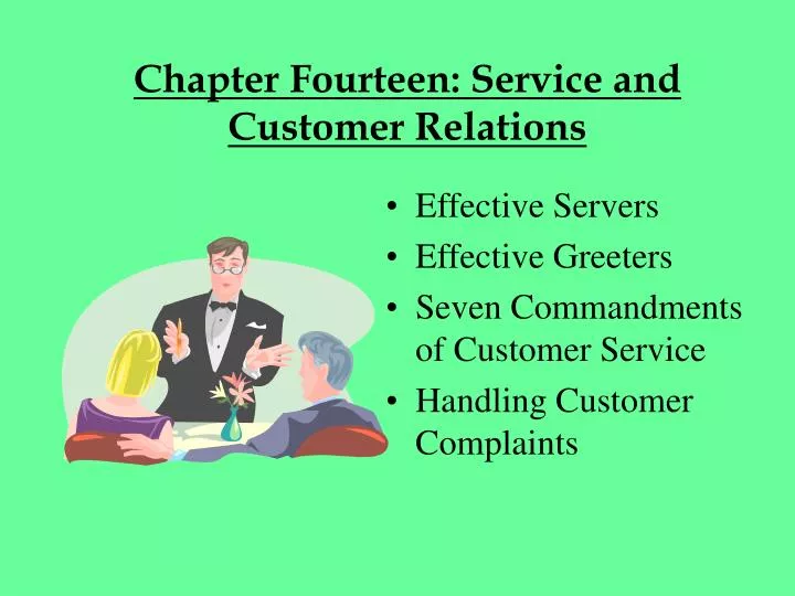 chapter fourteen service and customer relations