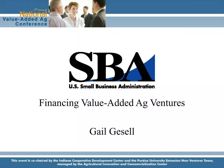 financing value added ag ventures gail gesell