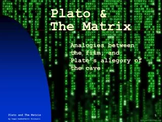 Plato &amp; The Matrix