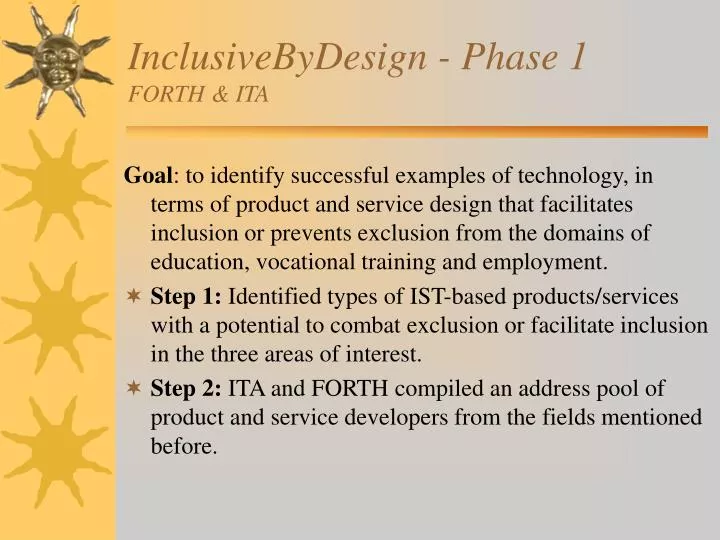inclusivebydesign phase 1 forth ita
