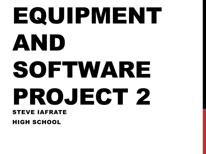 equipment and software project 2