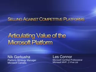 Selling Against Competitive Platforms
