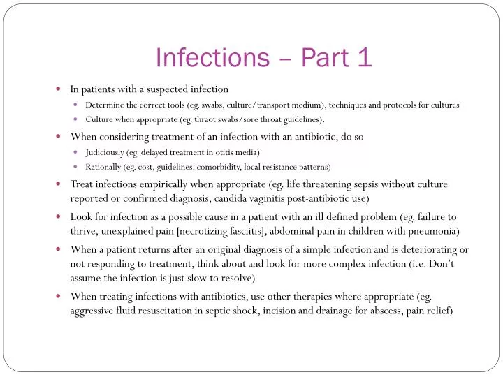 infections part 1