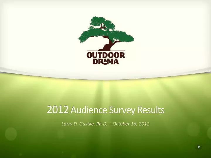 2012 audience survey results