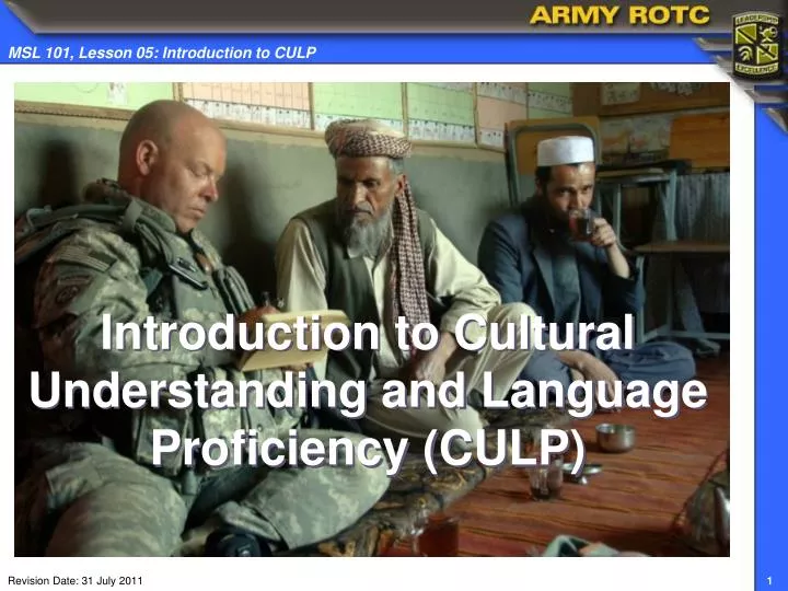 introduction to cultural understanding and language proficiency culp