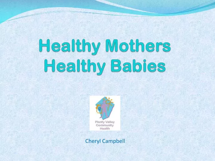 healthy mothers healthy babies