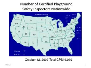 Number of Certified Playground Safety Inspectors Nationwide
