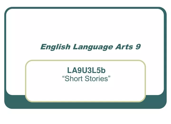 english language arts 9