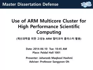 Use of ARM Multicore Cluster for High Performance Scientific Computing