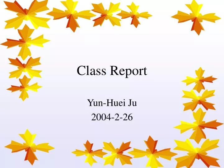class report