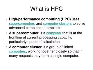 What is HPC