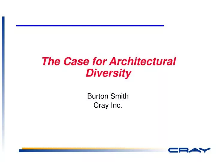 the case for architectural diversity