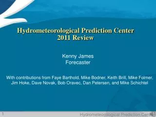 Hydrometeorological Prediction Center 2011 Review