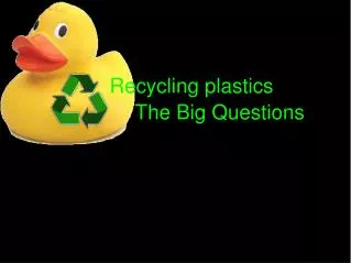 Recycling plastics