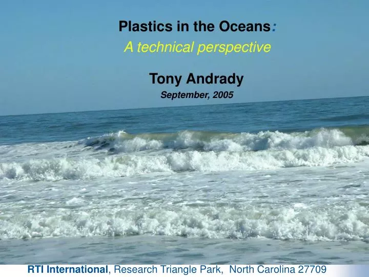 fate of plastics in oceans