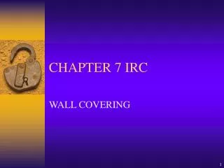CHAPTER 7 IRC