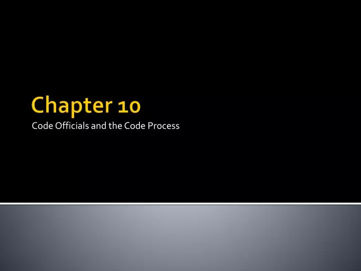 code officials and the code process