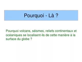 pourquoi l