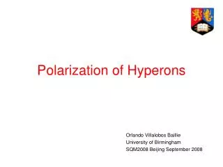 Polarization of Hyperons