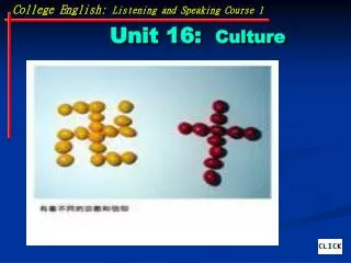 College English: Listening and Speaking Course 1