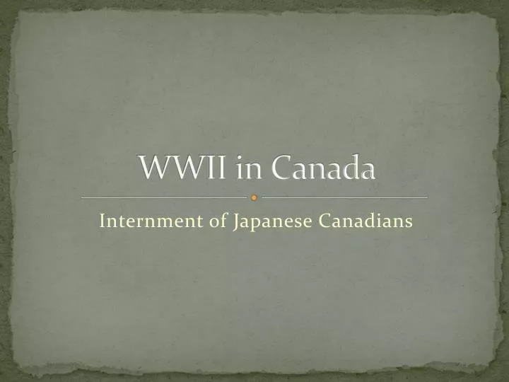 wwii in canada