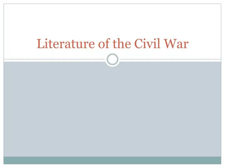literature of the civil war