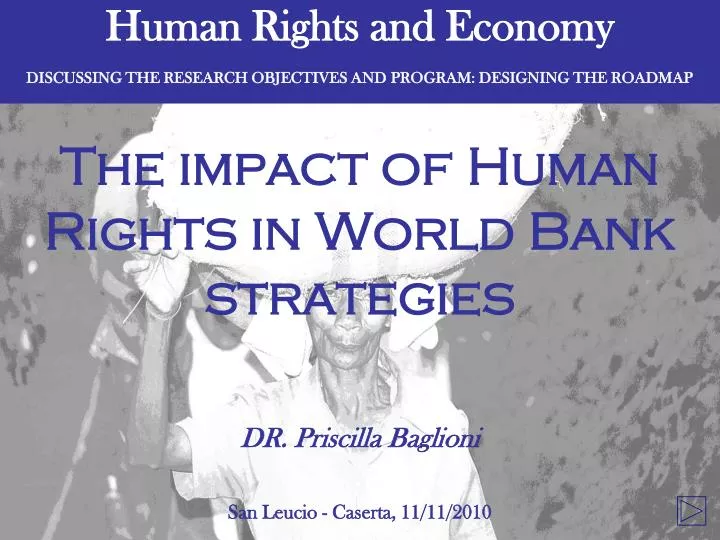 human rights and economy discussing the research objectives and program designing the roadmap