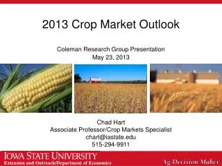 2013 Crop Market Outlook