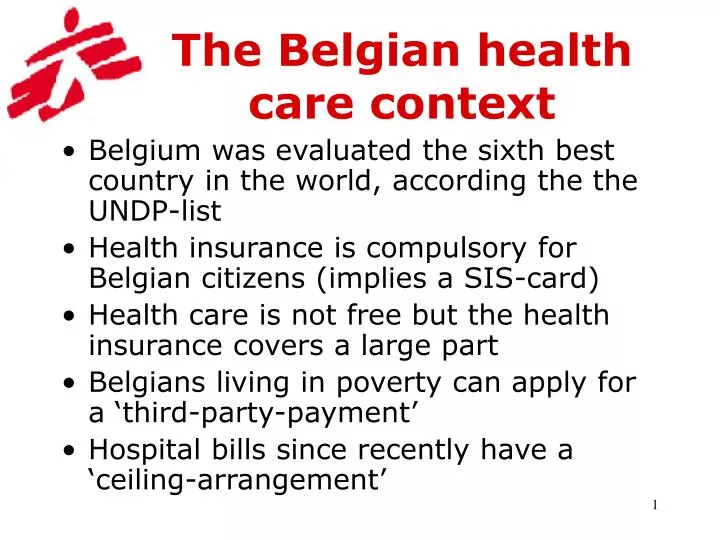 the belgian health care context