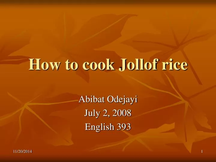 how to cook jollof rice