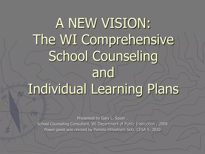 a new vision the wi comprehensive school counseling and individual learning plans