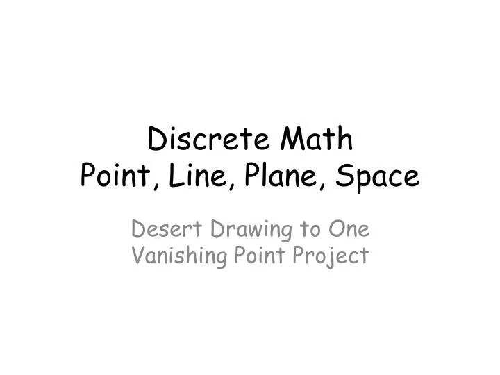 discrete math point line plane space