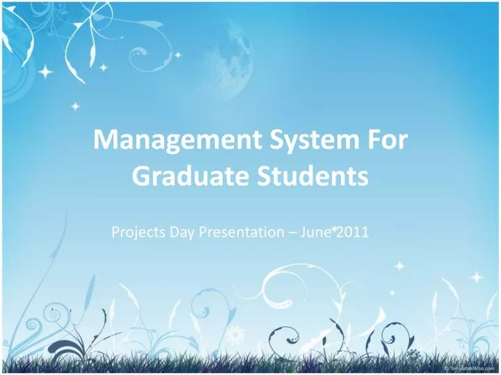 management system for graduate students
